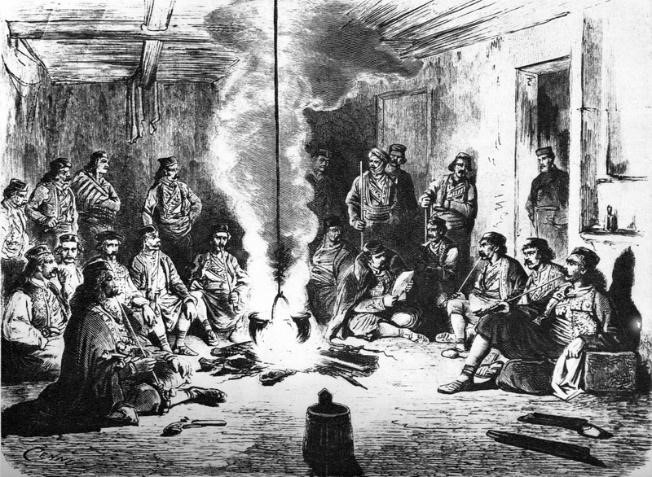 Čeni Kvinto, Sastanak hercegovačkih komandanata: Krsto Pavlović, Bogdan Zimonjić, Milovan Bošković, Lazar Sočica i Peko Pavlović